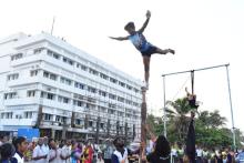 International  Day  of   Yoga - Awareness  Programme  conducted  By   Dept.   of  Art   and  culture