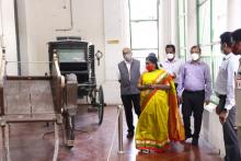 Hon'ble   L.G  Visit  to  Puducherry Museum  on  19-03-2021